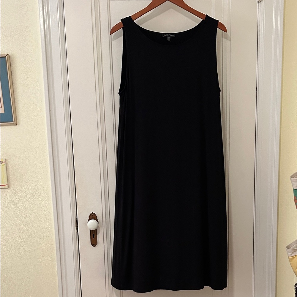 Eileen Fisher Classic Black Sleeveless Dress